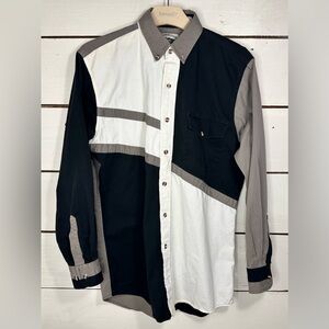 Vintage 1990’s Western Abstract Canadian button up by Cumberland size Medium